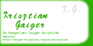 krisztian gaiger business card